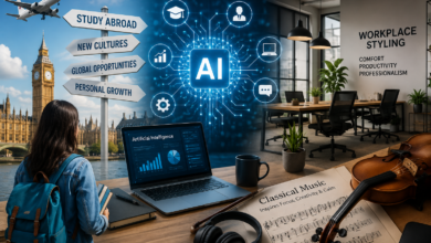 study abroad ai technology workplace styling classical music​