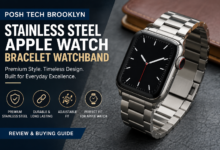 Posh Tech Brooklyn Stainless Steel Apple Watch Bracelet Watchband