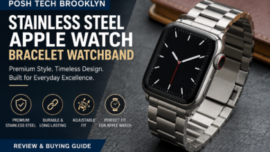 Posh Tech Brooklyn Stainless Steel Apple Watch Bracelet Watchband