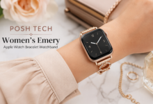 posh tech women's emery apple watch bracelet watchband