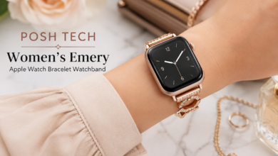 posh tech women's emery apple watch bracelet watchband