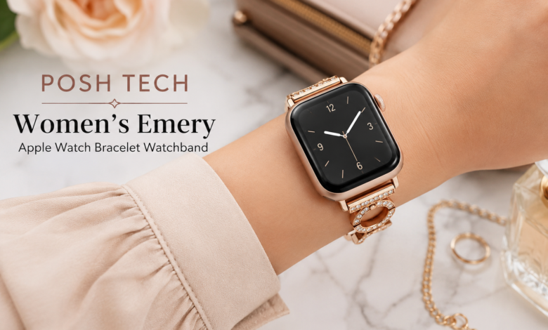 posh tech women's emery apple watch bracelet watchband